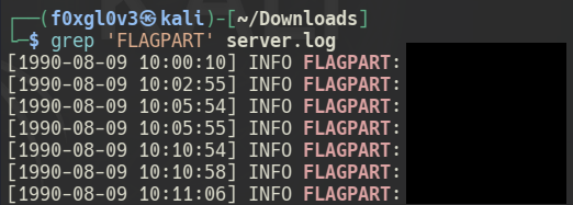 Log Hunt - Grep for FLAGPART